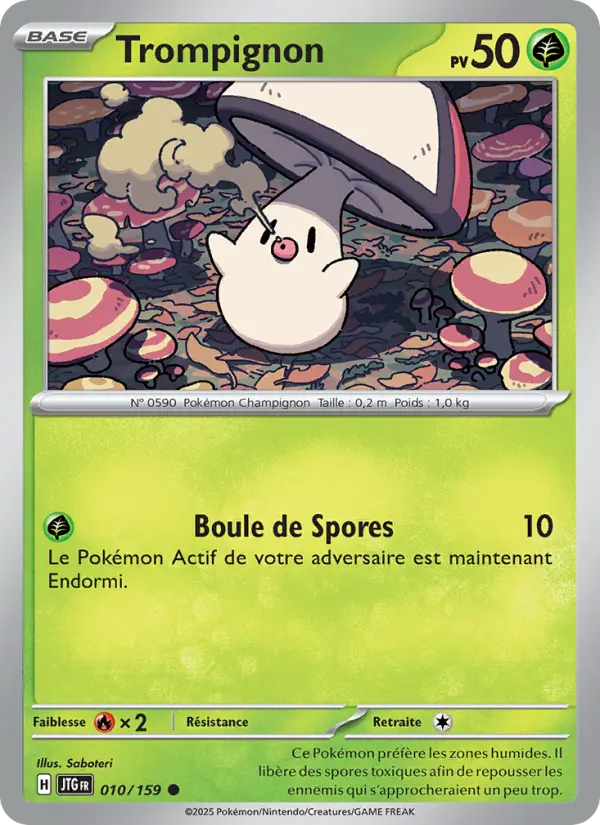 Scan HD carte Pokémon Trompignon 010/159 — Aventures Ensemble