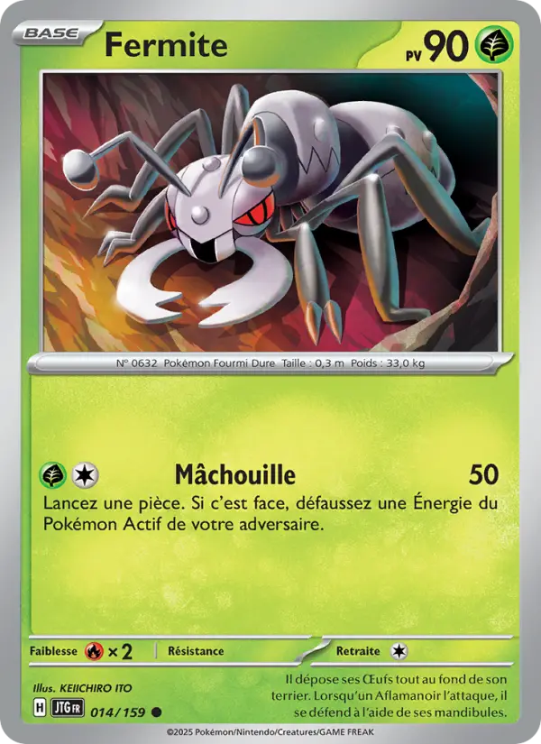 Scan HD carte Pokémon Fermite 014/159 — Aventures Ensemble