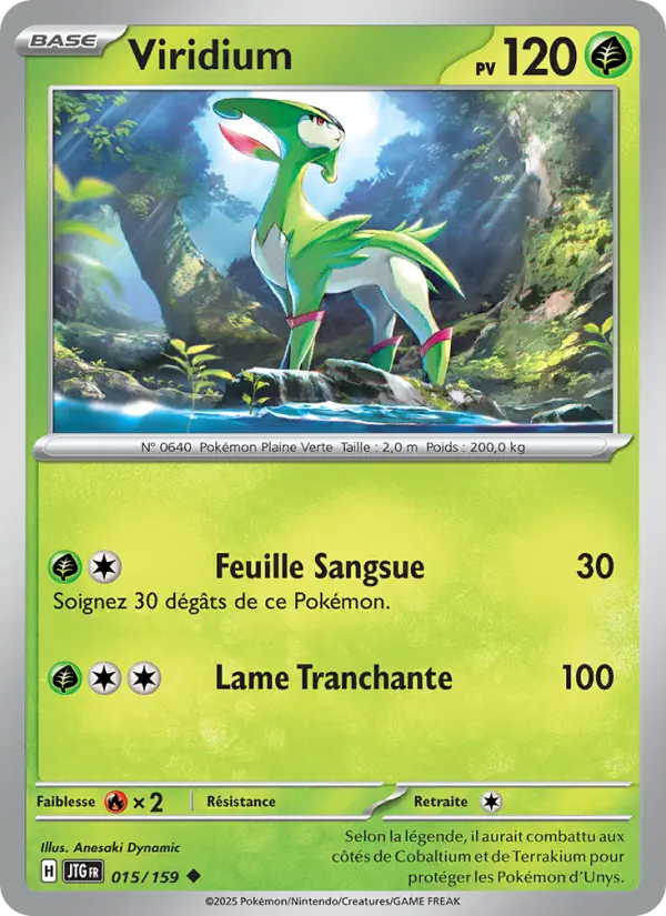 Scan HD carte Pokémon Viridium 015/159 — Aventures Ensemble