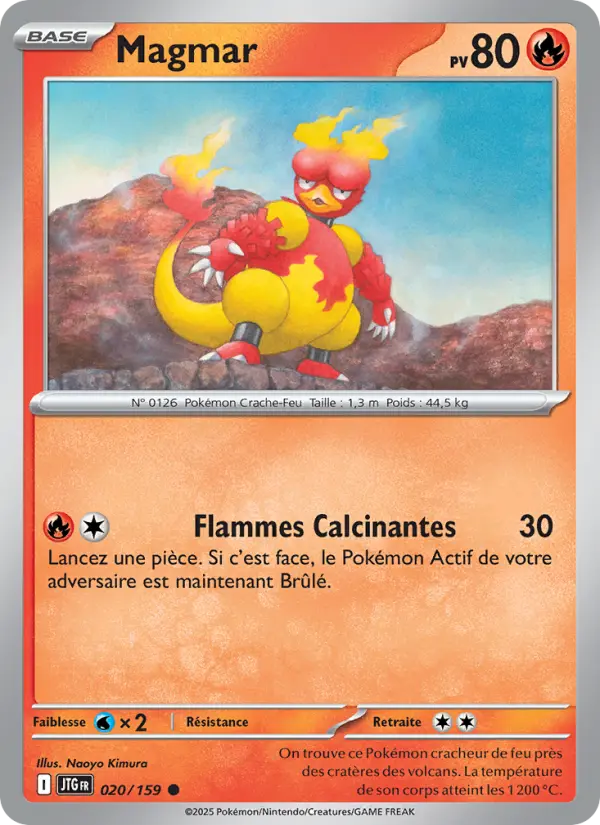 Scan HD carte Pokémon Magmar 020/159 — Aventures Ensemble