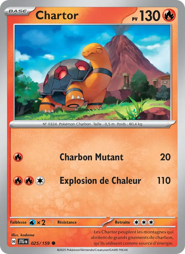 Scan HD carte Pokémon Chartor 025/159 — Aventures Ensemble