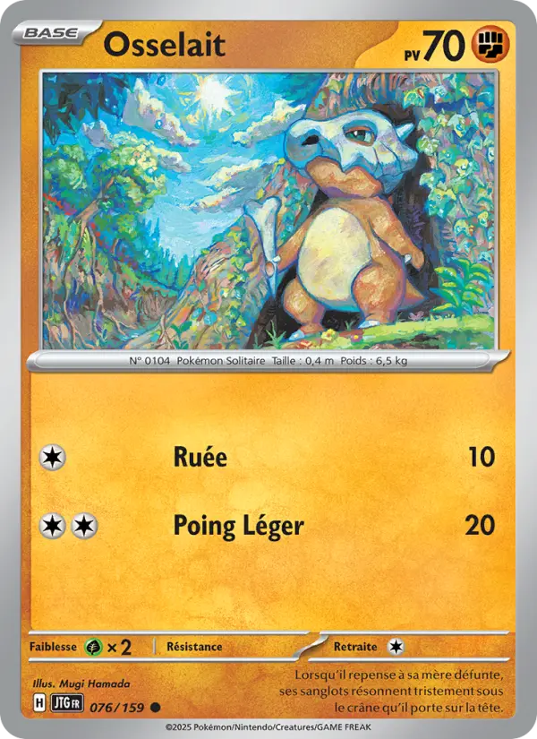 Scan HD carte Pokémon Osselait 076/159 — Aventures Ensemble