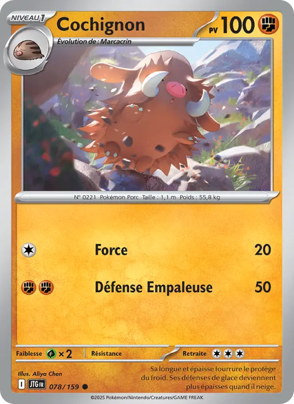 Scan HD carte Pokémon Cochignon 078/159 — Aventures Ensemble