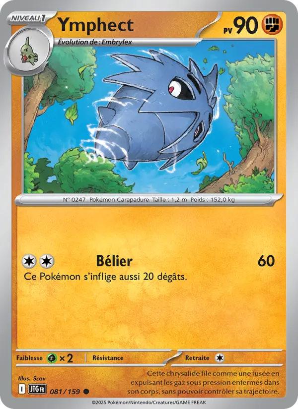Scan HD carte Pokémon Ymphect 081/159 — Aventures Ensemble