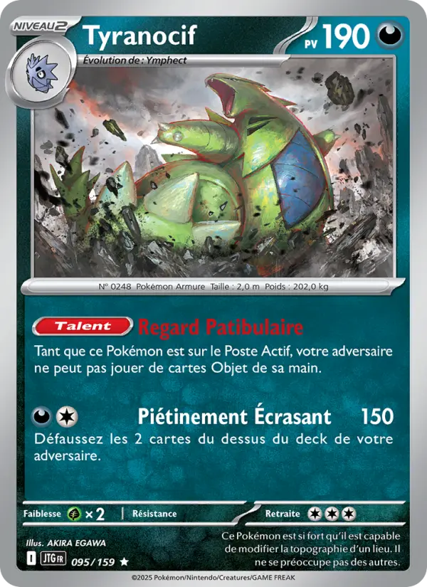 Scan HD carte Pokémon Tyranocif 095/159 — Aventures Ensemble