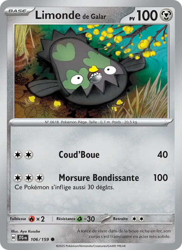 Scan HD carte Pokémon Limonde de Galar 106/159 — Aventures Ensemble