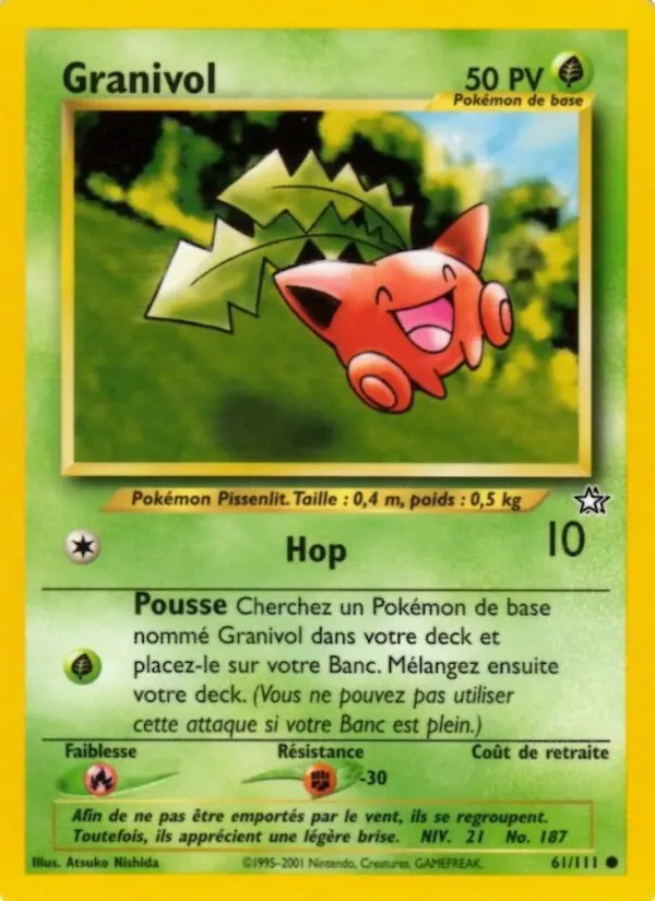 Scan HD carte Pokémon Granivol 61/111 — Neo Genesis