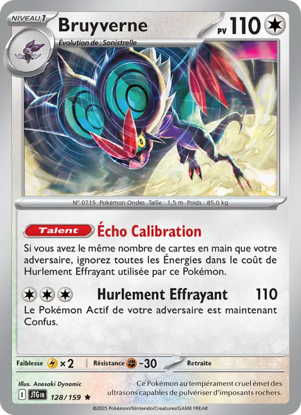 Scan HD carte Pokémon Bruyverne 128/159 — Aventures Ensemble