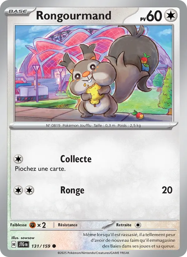 Scan HD carte Pokémon Rongourmand 131/159 — Aventures Ensemble