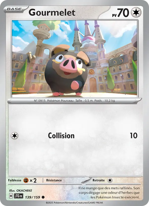 Scan HD carte Pokémon Gourmelet 139/159 — Aventures Ensemble