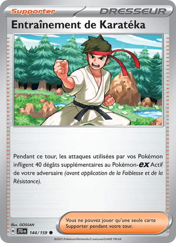 Scan HD carte Pokémon Entraînement de Karatéka 144/159 — Aventures Ensemble