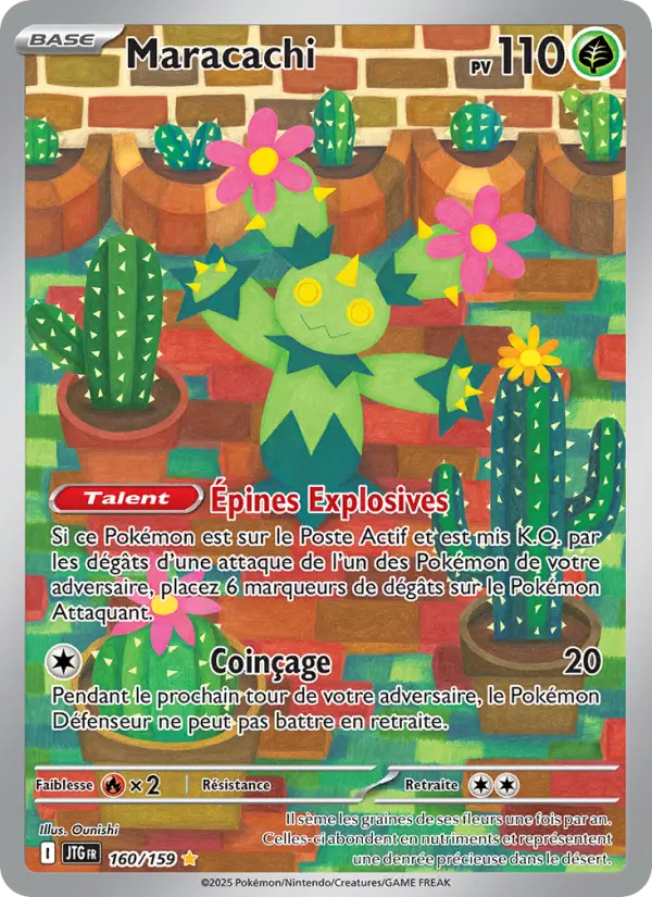 Scan HD carte Pokémon Maracachi 160/159 — Aventures Ensemble