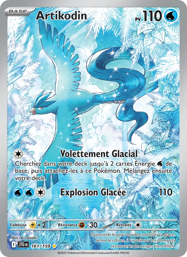 Scan HD carte Pokémon Artikodin 161/159 — Aventures Ensemble
