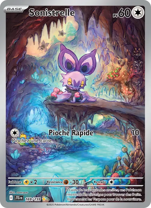 Scan HD carte Pokémon Sonistrelle 169/159 — Aventures Ensemble