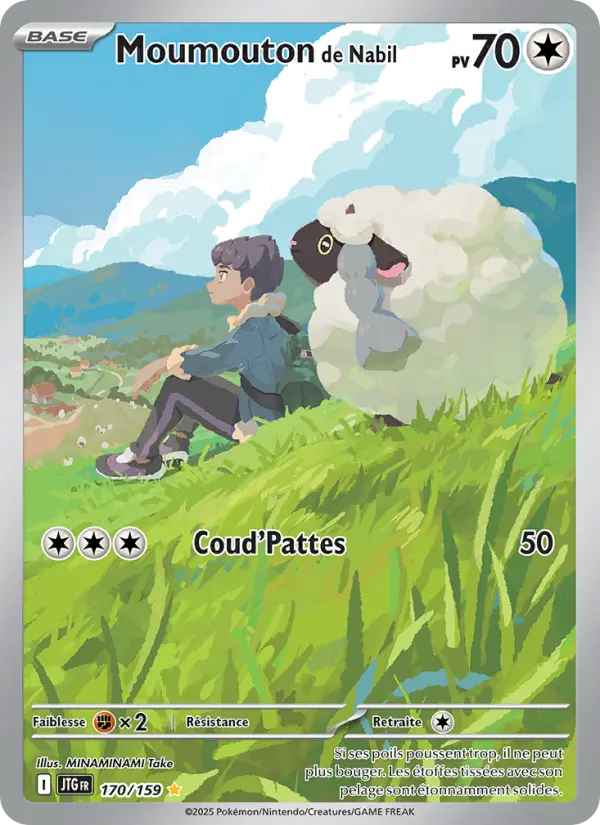Scan HD carte Pokémon Moumouton de Nabil 170/159 — Aventures Ensemble