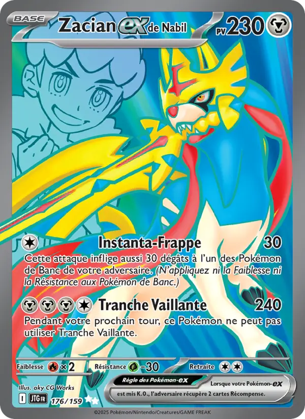 Scan HD carte Pokémon Zacian-ex de Nabil 176/159 — Aventures Ensemble