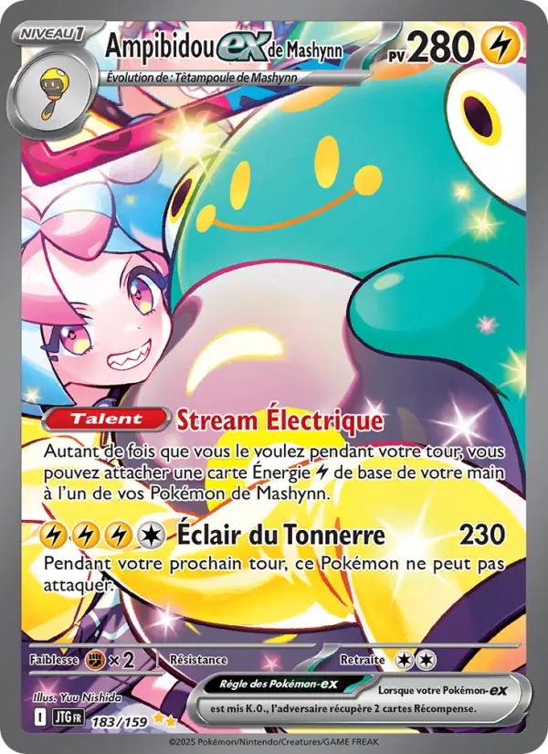Scan HD carte Pokémon Ampibidou-ex de Mashynn 183/159 — Aventures Ensemble