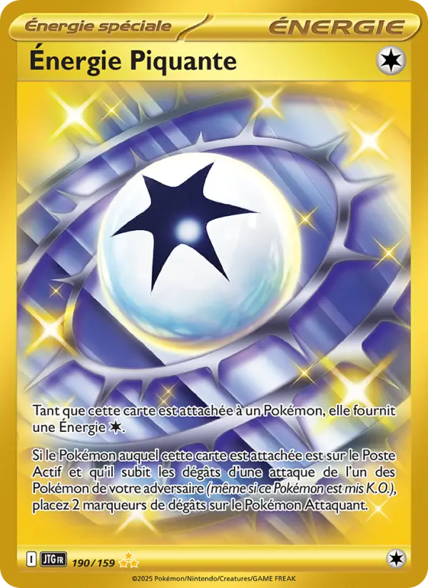 Scan HD carte Pokémon Énergie Piquante 190/159 — Aventures Ensemble