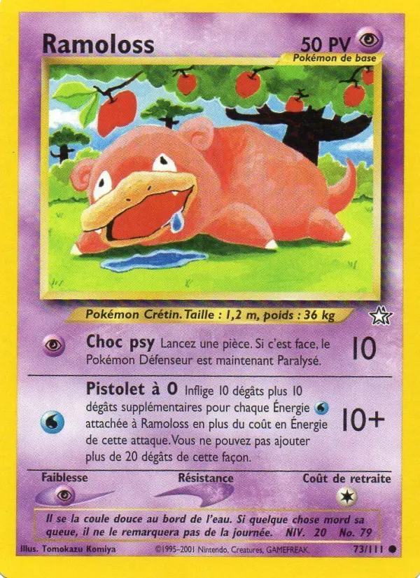 Scan HD carte Pokémon Ramoloss 73/111 — Neo Genesis