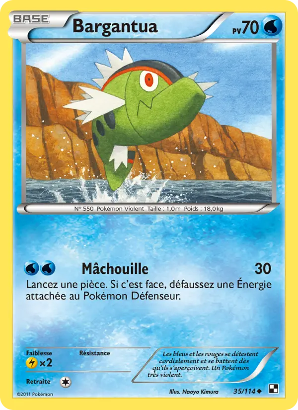 Scan HD carte Pokémon Bargantua 35/114 — Noir & Blanc