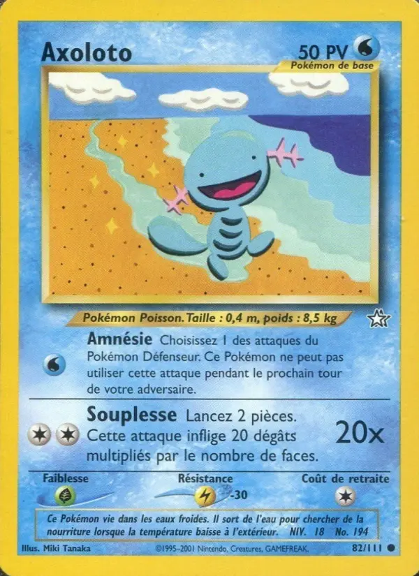 Scan HD carte Pokémon Axoloto 82/111 — Neo Genesis