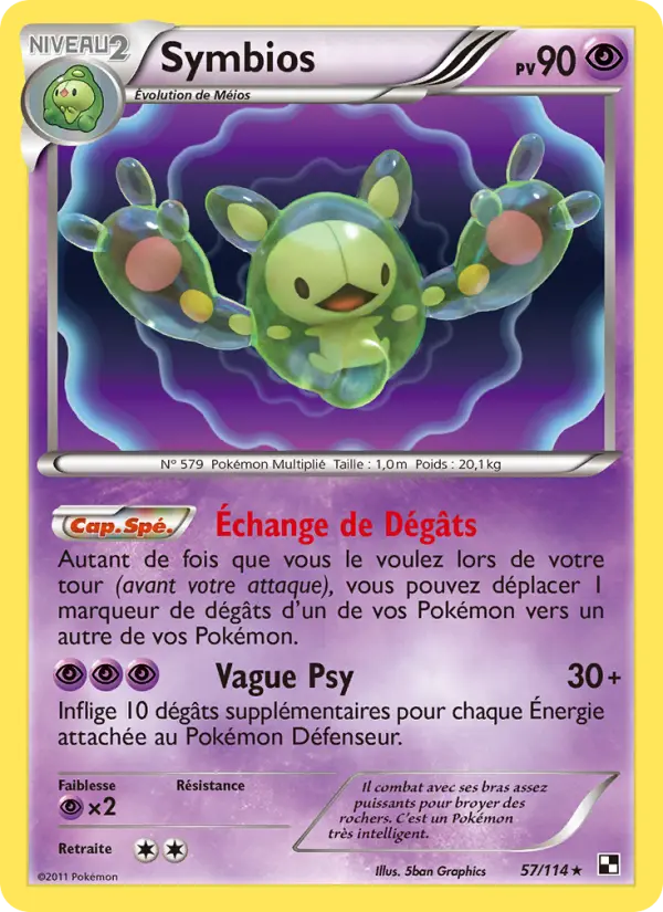 Scan HD carte Pokémon Symbios 57/114 — Noir & Blanc