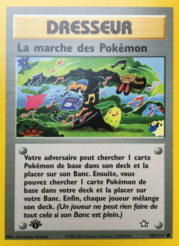 Scan HD carte Pokémon La marche des Pokémon 102/111 — Neo Genesis