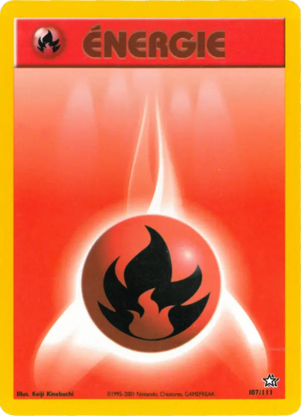 Scan HD carte Pokémon Énergie Feu 107/111 — Neo Genesis
