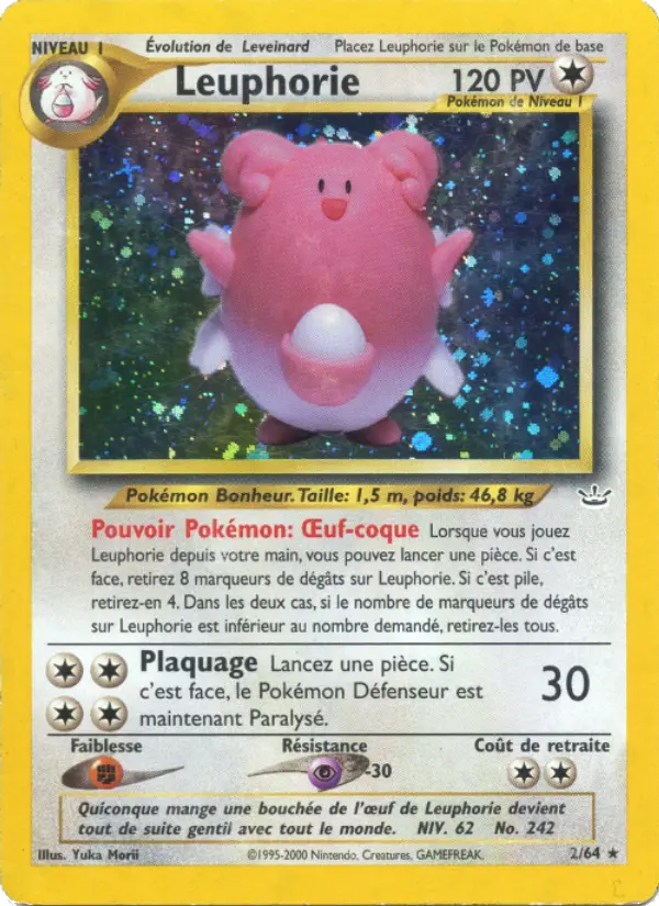Scan HD carte Pokémon Leuphorie 2/64 — Neo Revelation