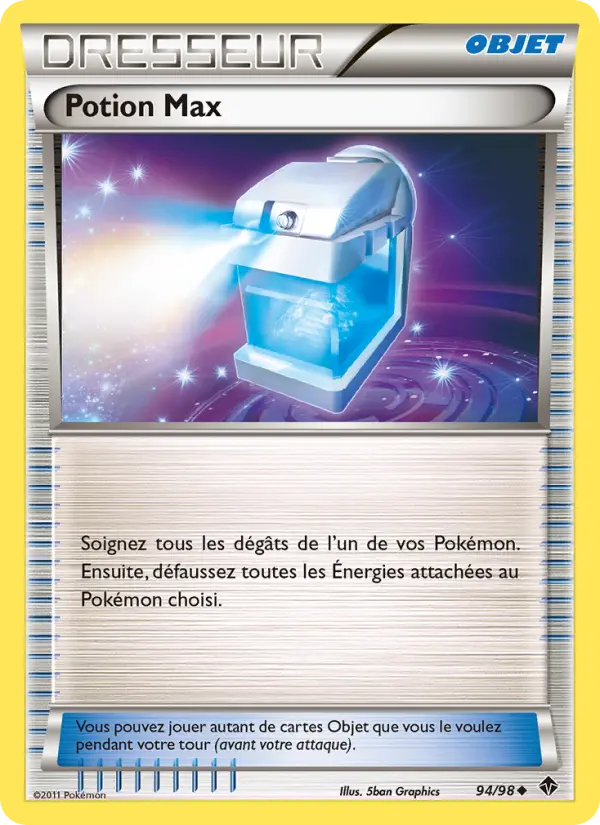 Scan HD carte Pokémon Potion Max 94/98 — Pouvoirs Émergents