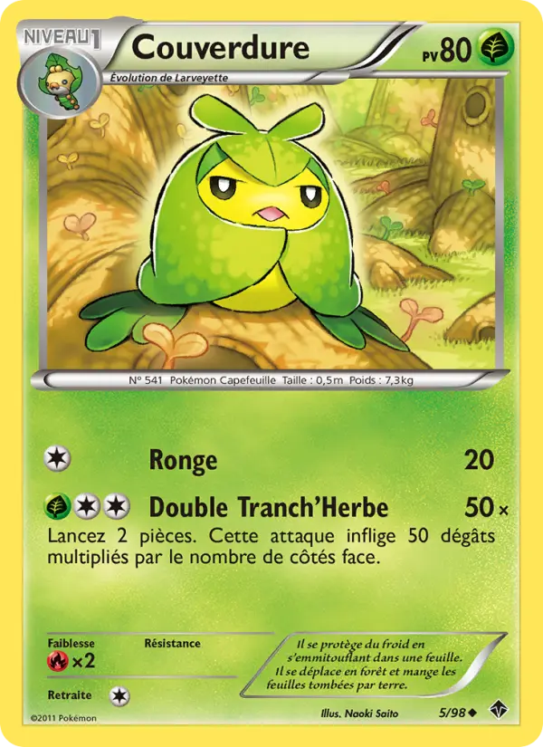 Scan HD carte Pokémon Couverdure 5/98 — Pouvoirs Émergents
