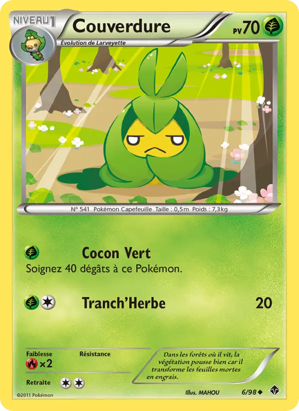 Scan HD carte Pokémon Couverdure 6/98 — Pouvoirs Émergents