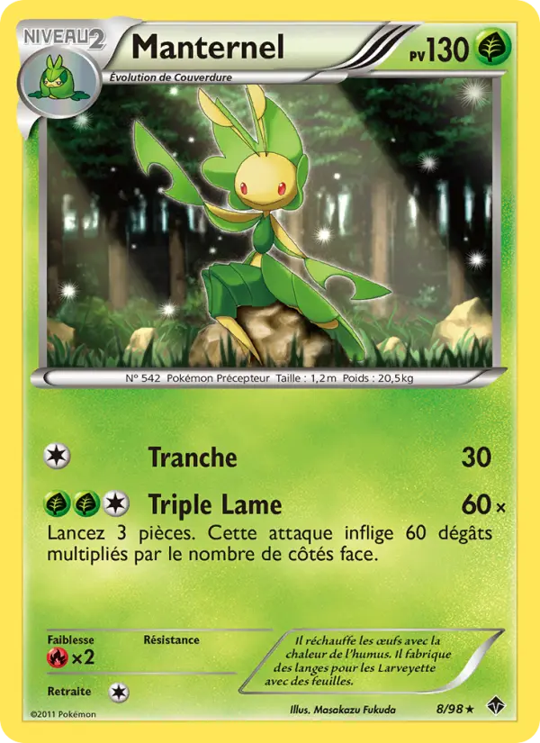 Scan HD carte Pokémon Manternel 8/98 — Pouvoirs Émergents