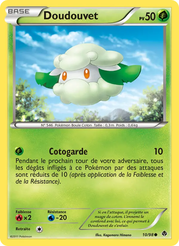 Scan HD carte Pokémon Doudouvet 10/98 — Pouvoirs Émergents