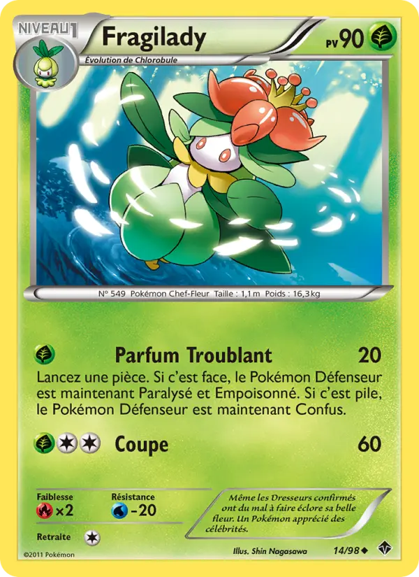 Scan HD carte Pokémon Fragilady 14/98 — Pouvoirs Émergents