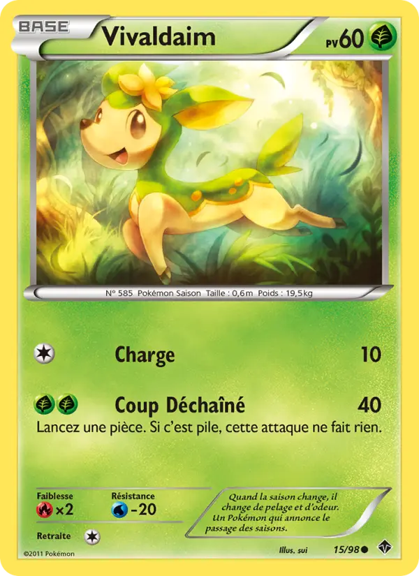 Scan HD carte Pokémon Vivaldaim 15/98 — Pouvoirs Émergents