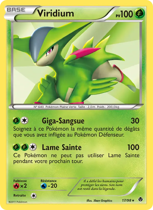 Scan HD carte Pokémon Viridium 17/98 — Pouvoirs Émergents