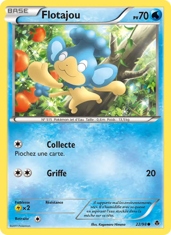 Scan HD carte Pokémon Flotajou 22/98 — Pouvoirs Émergents
