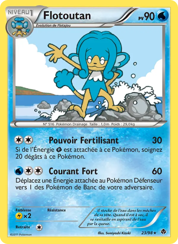 Scan HD carte Pokémon Flotoutan 23/98 — Pouvoirs Émergents