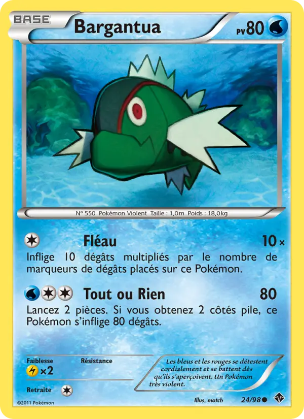 Scan HD carte Pokémon Bargantua 24/98 — Pouvoirs Émergents