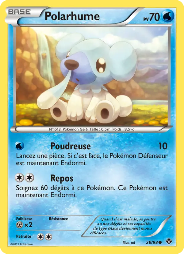 Scan HD carte Pokémon Polarhume 28/98 — Pouvoirs Émergents