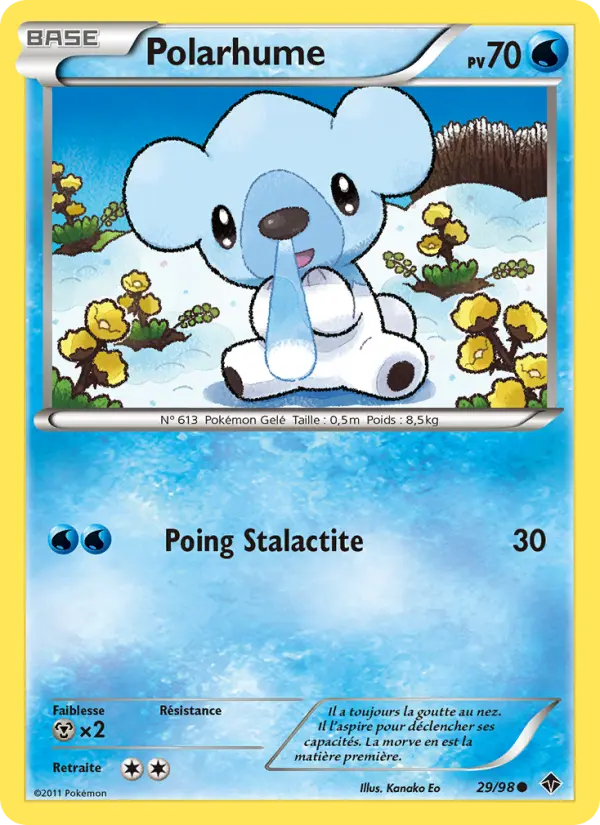 Scan HD carte Pokémon Polarhume 29/98 — Pouvoirs Émergents