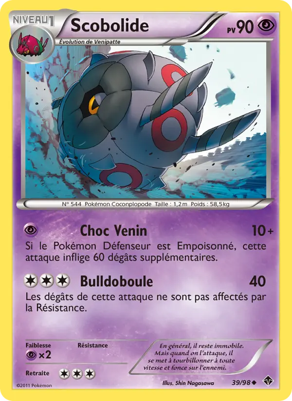 Scan HD carte Pokémon Scobolide 39/98 — Pouvoirs Émergents