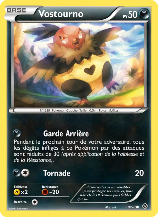 Scan HD carte Pokémon Vostourno 68/98 — Pouvoirs Émergents