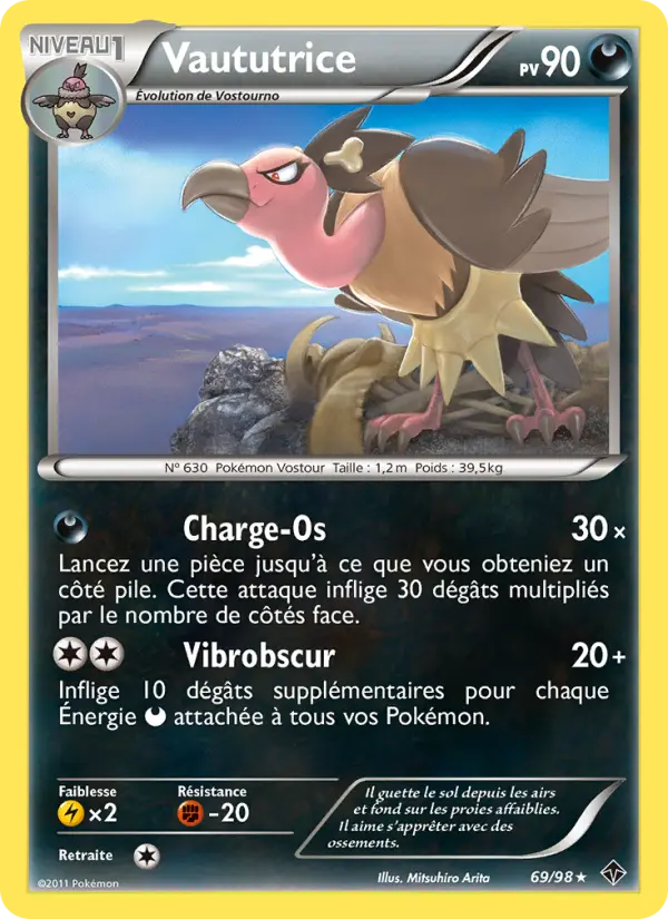 Scan HD carte Pokémon Vaututrice 69/98 — Pouvoirs Émergents