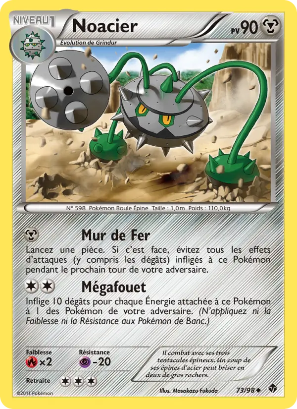 Scan HD carte Pokémon Noacier 73/98 — Pouvoirs Émergents