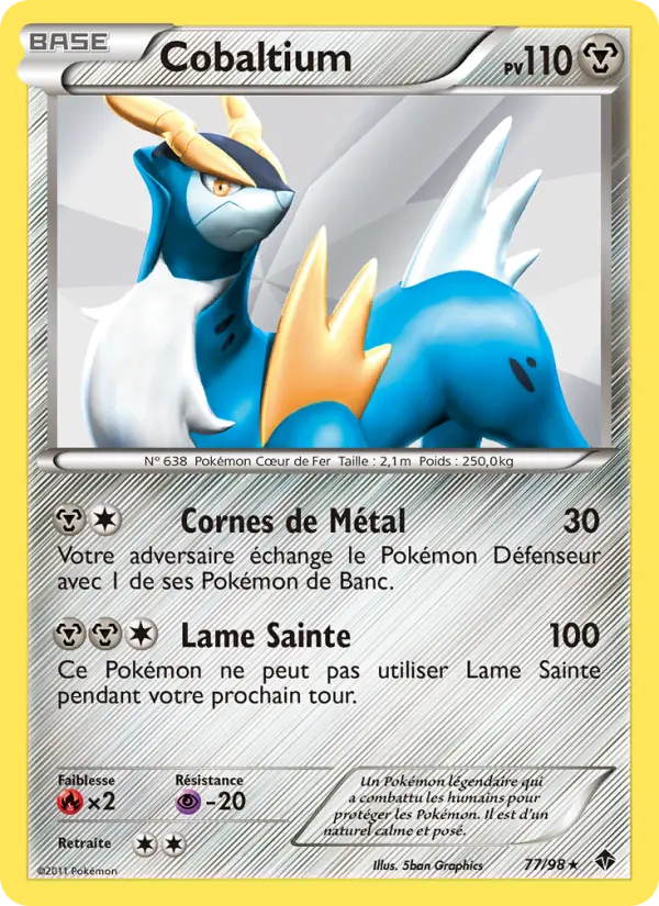 Scan HD carte Pokémon Cobaltium 77/98 — Pouvoirs Émergents