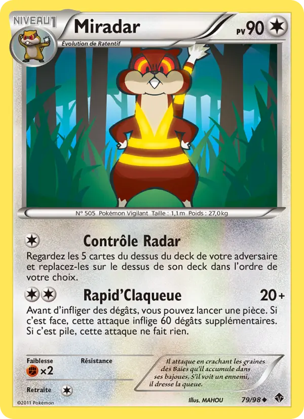 Scan HD carte Pokémon Miradar 79/98 — Pouvoirs Émergents
