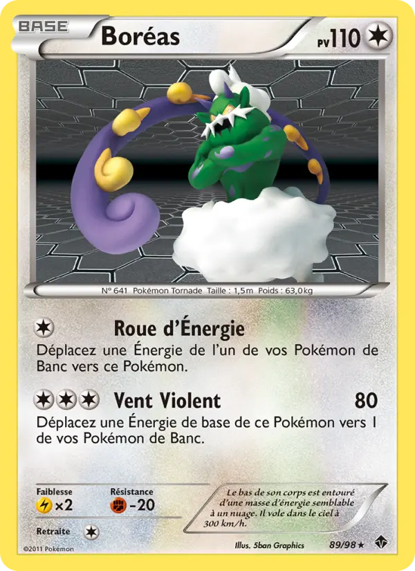 Scan HD carte Pokémon Boréas 89/98 — Pouvoirs Émergents