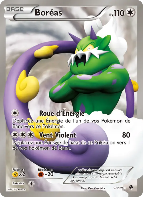 Scan HD carte Pokémon Boréas 98/98 — Pouvoirs Émergents